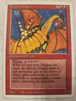 Magic: The Gathering - Revised - SHIVAN DRAGON - MP/HP - Image 1