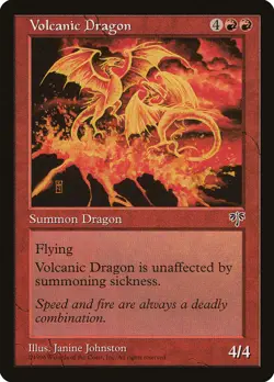 1x Volcanic Dragon - MP - Mirage - SPARROW MAGIC mtg - Image 1
