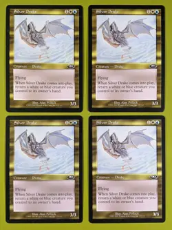 Silver Drake x4 Planeshift 4x Playset Magic the Gathering MTG - Image 1