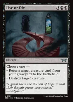 1x Live or Die NM Eng MTG - Duskmourn: House of Horror - Image 1