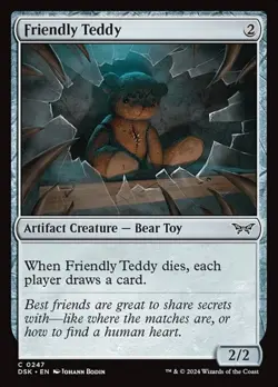 1x Friendly Teddy NM Eng MTG - Duskmourn: House of Horror - Image 1