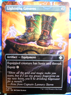 Lightning Greaves - Borderless - NM (unplayed) - LCC series - Image 1