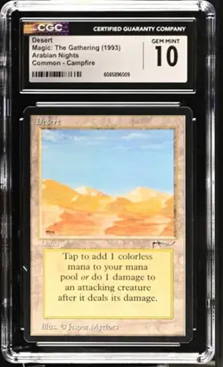 Desert, Arabian Nights mtg. CGC 10 Gem Mint! - Image 1