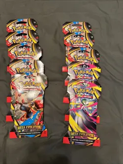 10 PACKS Pokemon TCG Mega Evolutions Booster Packs New Factory Sealed Lot of 10 - Image 1