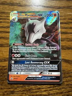 Pokemon Arolan Marowak Gx Sm187 Black Star Promo - Image 1