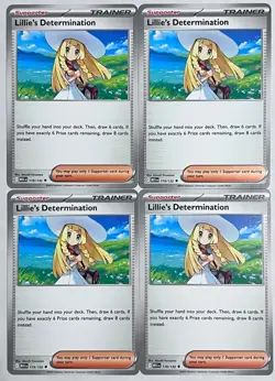Lillie’s Determination 4X Playset Pokemon TCG Mega Evolution ME01 119/132 - Image 1