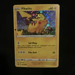 Pokemon TCG General Mills 25th Anniversary Pikachu #SWSH039 Black Star Promo - Image 1