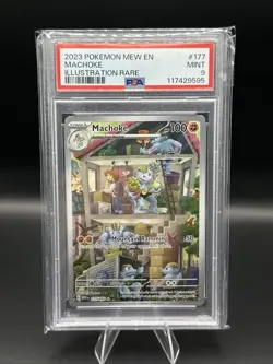 2023 Pokemon Scarlet & Violet 151 Machoke Illustration Rare PSA 9 Mint #177 - Image 1