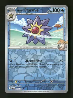 Misty's Starmie Reverse Holo Uncommon SV10: Destined Rivals 047/182 NM Pokemon N - Image 1
