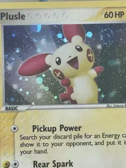 Plusle 6/12 Trainer Kit Cosmos Holo Rare 2 Swirls Pokemon TCG NM/LP 2006 - Image 3