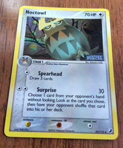 Pokemon TCG Noctowl EX Unseen Forces holo uncommon 43/115 Stamped 2005 NM - Image 1