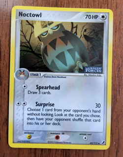 Pokemon TCG Noctowl EX Unseen Forces holo uncommon 43/115 Stamped 2005 NM - Image 2