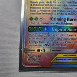 Pokemon Tcg - Rowlet & Alolan Exeggutor Gx 237/236 Hyper Rare Unified Minds - Image 5