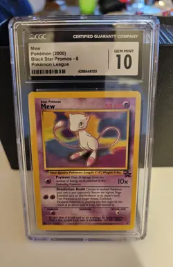 2000 Pokemon Mew Black Star Promo #8 Pokemon League CGC 10 Gem Mint - Image 1