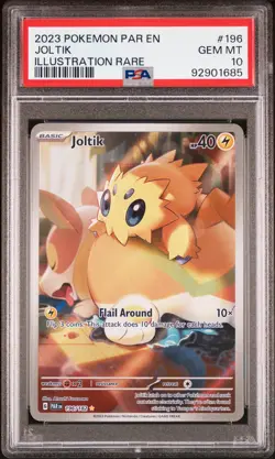 2023 POKEMON PAR EN-PARADOX RIFT ILLUSTRATION RARE #196 JOLTIK PSA 10 - Image 1