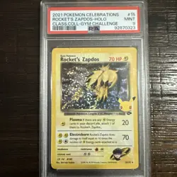 POKEMON 2021 CELEBRATIONS ROCKETS ZAPDOS HOLO PSA 9 ENGLISH - Image 1