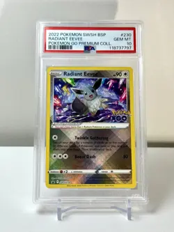 PSA 10 RADIANT EEVEE #230 BLACK STAR PROMO 2022 POKEMON SWSH SWORD & SHEILD - Image 1