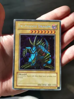 Yu-Gi-Oh! Tri-Horned Dragon LOB-000 Secret Rare LP 2002 - Image 1
