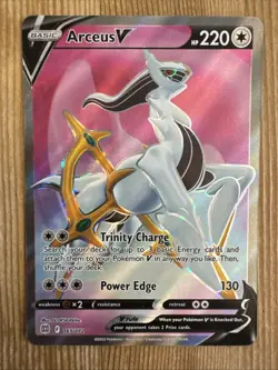 Arceus V - 165/172 - Pokemon Brilliant Stars Sword Shield Full Art Rare Card NM - Image 1