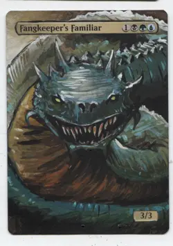 Fangkeeper's Familiar MTG Altered art MAGIC Hand Painted Card Commander - Image 1