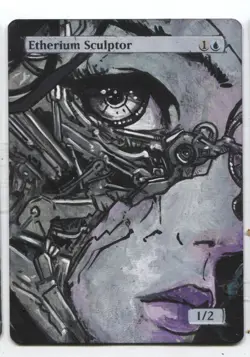 Etherium Sculptor MTG Altered art MAGIC Hand Painted Card Commander - Image 1