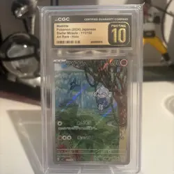 CGC 10 Pristine Meditite 111/102 AR Art Rare Stellar Miracle sv7 Pokemon Card - Image 1