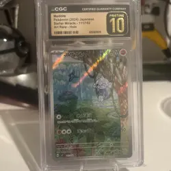 CGC 10 Pristine Meditite 111/102 AR Art Rare Stellar Miracle sv7 Pokemon Card - Image 5