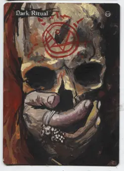 Dark Ritual MTG Altered art MAGIC Hand Painted Card Commander - Image 1