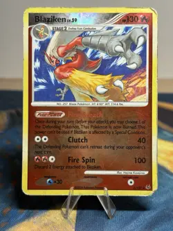 Blaziken 3/127 Platinum Reverse Holo Rare Pokemon Card DMG - Image 1