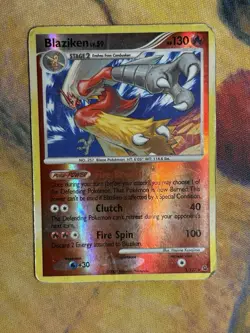 Blaziken 3/127 Platinum Reverse Holo Rare Pokemon Card DMG - Image 2