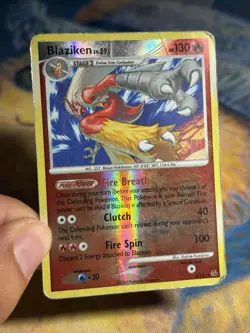 Blaziken 3/127 Platinum Reverse Holo Rare Pokemon Card DMG - Image 3