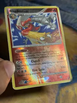 Blaziken 3/127 Platinum Reverse Holo Rare Pokemon Card DMG - Image 4