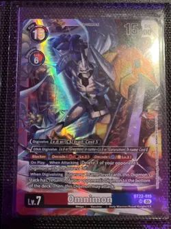 Omnimon Bt22-015 FOIL M/NM Digimon Card Game - Image 1