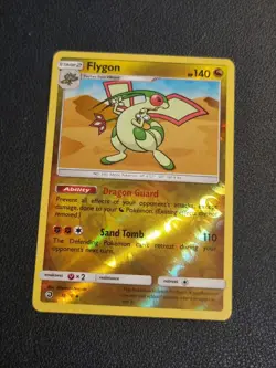 REVERSE HOLO Pokemon Sun Moon Dragon Majesty Card Flygon 39/70 - Image 1