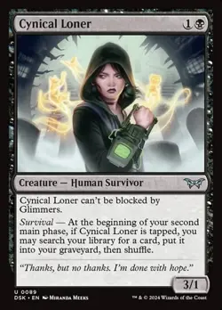 1x Cynical Loner NM Eng MTG - Duskmourn: House of Horror - Image 1