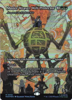 MTG Master Weaver, Web Protector (Borderless) (32) | NM Foil | Spider-Man {MAR} - Image 2