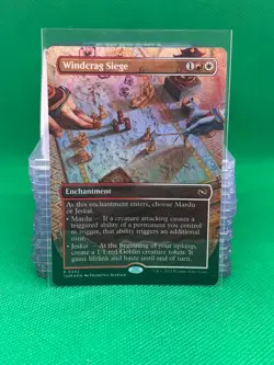 FOIL Windcrag Siege (BORDERLESS) MTG - Tarkir: Dragonstorm - Image 1