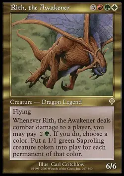 1x Rith, the Awakener Heavy Play, English Invasion MTG Magic - Image 1
