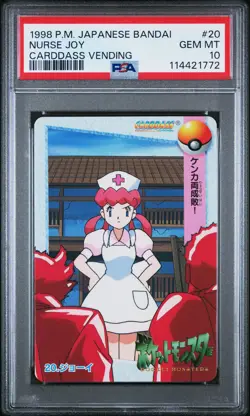 PSA 10 Nurse Joy 20 Pokemon Bandai Carddass Vending Series 4 - Image 1
