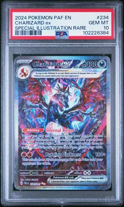 2024 POKEMON PAF EN-PALDEAN FATES SPECIAL ILLUSTRATION RARE CHARIZARD EX PSA 10 - Image 1