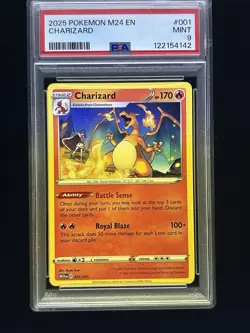 Charizard : Pokemon : McDonald's Promo 2025 M24 EN : 001/015 : PSA 9 MINT - Image 1