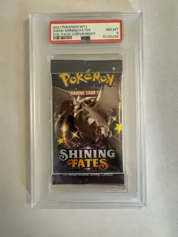 2021 Pokemon - Sword & Shield Shining Fates Sealed Pack Corviknight PSA 8 NM-MT! - Image 1