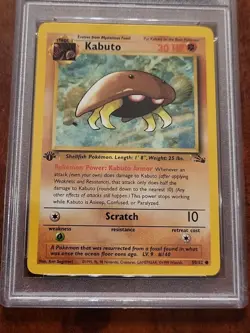 1999 POKEMON FOSSIL 1ST EDITION #50 KABUTO PSA 9. Make Me An Offer! Kabuto PSA 9 - Image 3