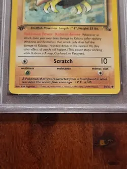 1999 POKEMON FOSSIL 1ST EDITION #50 KABUTO PSA 9. Make Me An Offer! Kabuto PSA 9 - Image 4