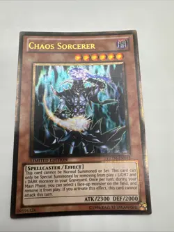 Lightly Played Chaos Sorcerer - GLD4-EN012 - Gold Rare - Limited Edition - Yu-Gi - Image 1
