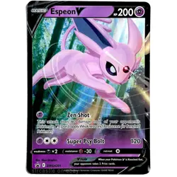 Pokemon TCG Espeon V Black Star Promo SWSH201 Ultra Holo Rare Promo Card NM - Image 1
