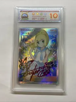 Lillie Graded 10 Gem Mint Pokemon 2024 Holo Foil Slab Card Waifu Signed Rainbow - Image 4