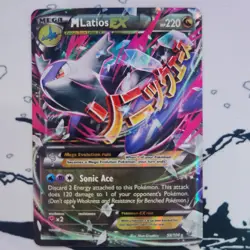 M Mega Latios EX 59/108 LP Roaring Skies Ultra Rare Holo Pokemon Card - Image 1