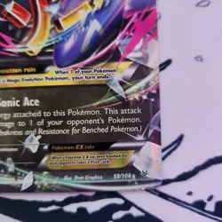M Mega Latios EX 59/108 LP Roaring Skies Ultra Rare Holo Pokemon Card - Image 4