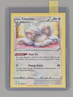 Pokemon TCG Cinccino 147/202 Card Sword and Shield Non-Holo Rare Mint - Image 2